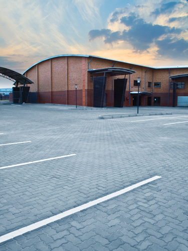 80mm Interlocking Pavers Grey, Huges Office Park