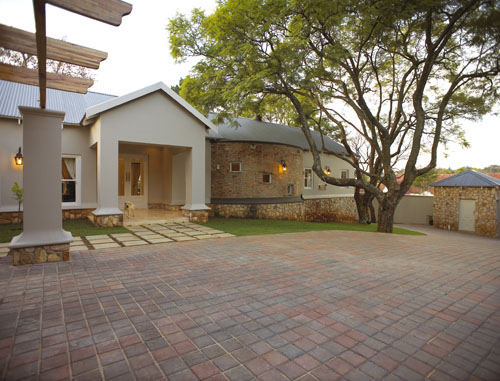 Modern Driveway Created With Bosun Cobble Pavers