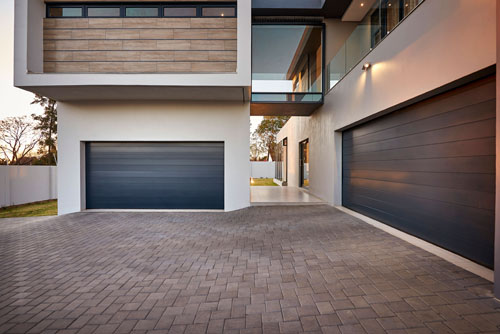 Modern Driveway Paved With Bosun Smooth Ethnic Paver