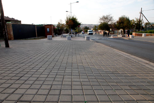 Soweto Sidewalks Paved With Bosun Cobble Pavers