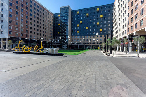 Stone Black Urban Slimline Pavers Installed At Jewel City